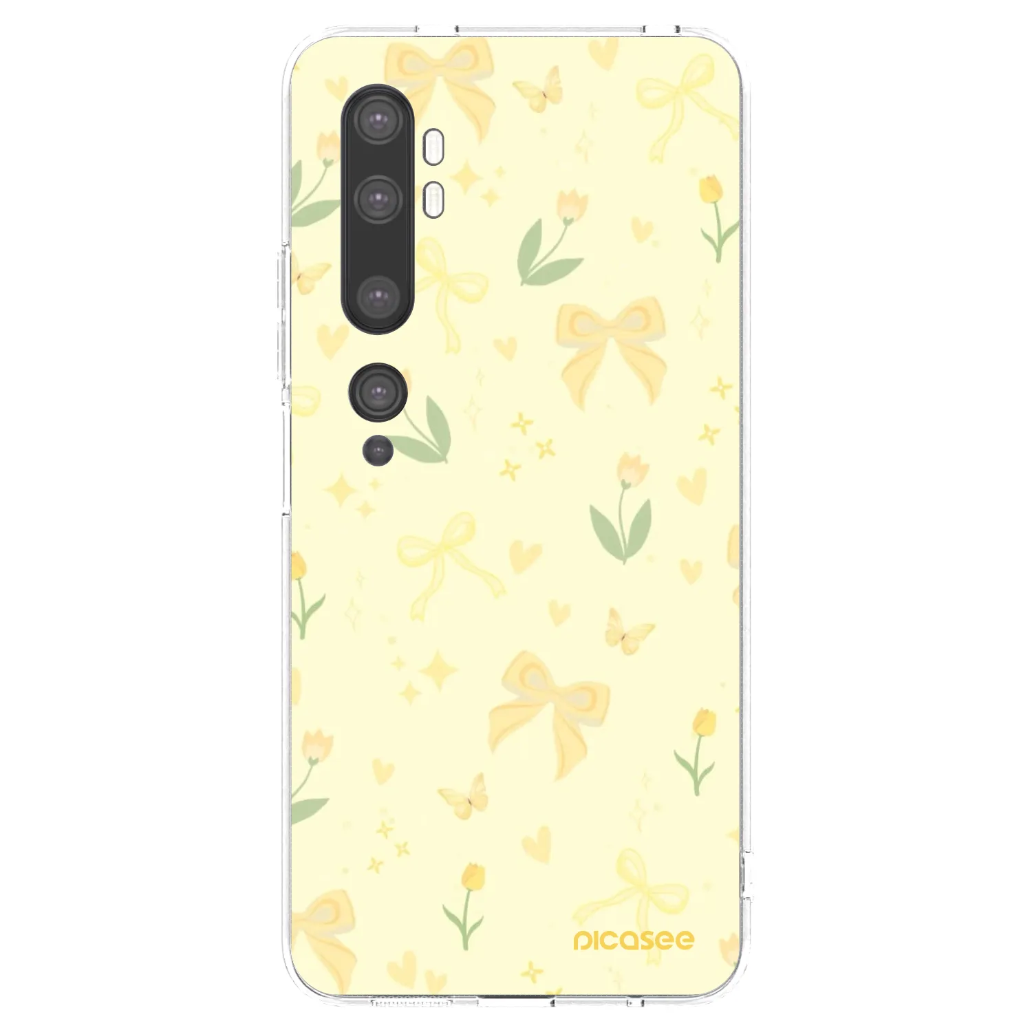 Picasee silikónový prehľadný obal pre Xiaomi Mi Note 10 (Pro) - Honey Blossom