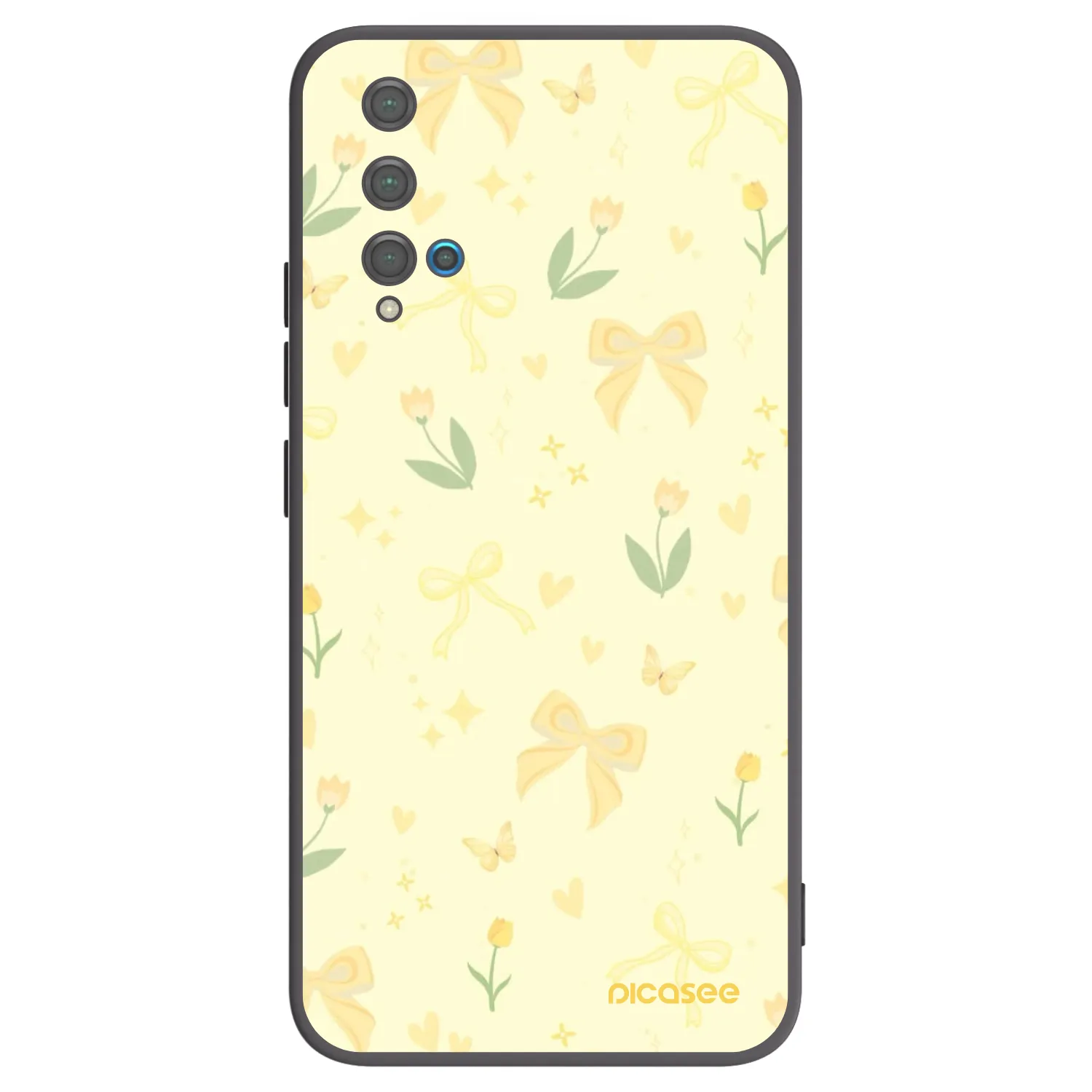 Picasee silikónový čierny obal pre Huawei Nova 5T - Honey Blossom