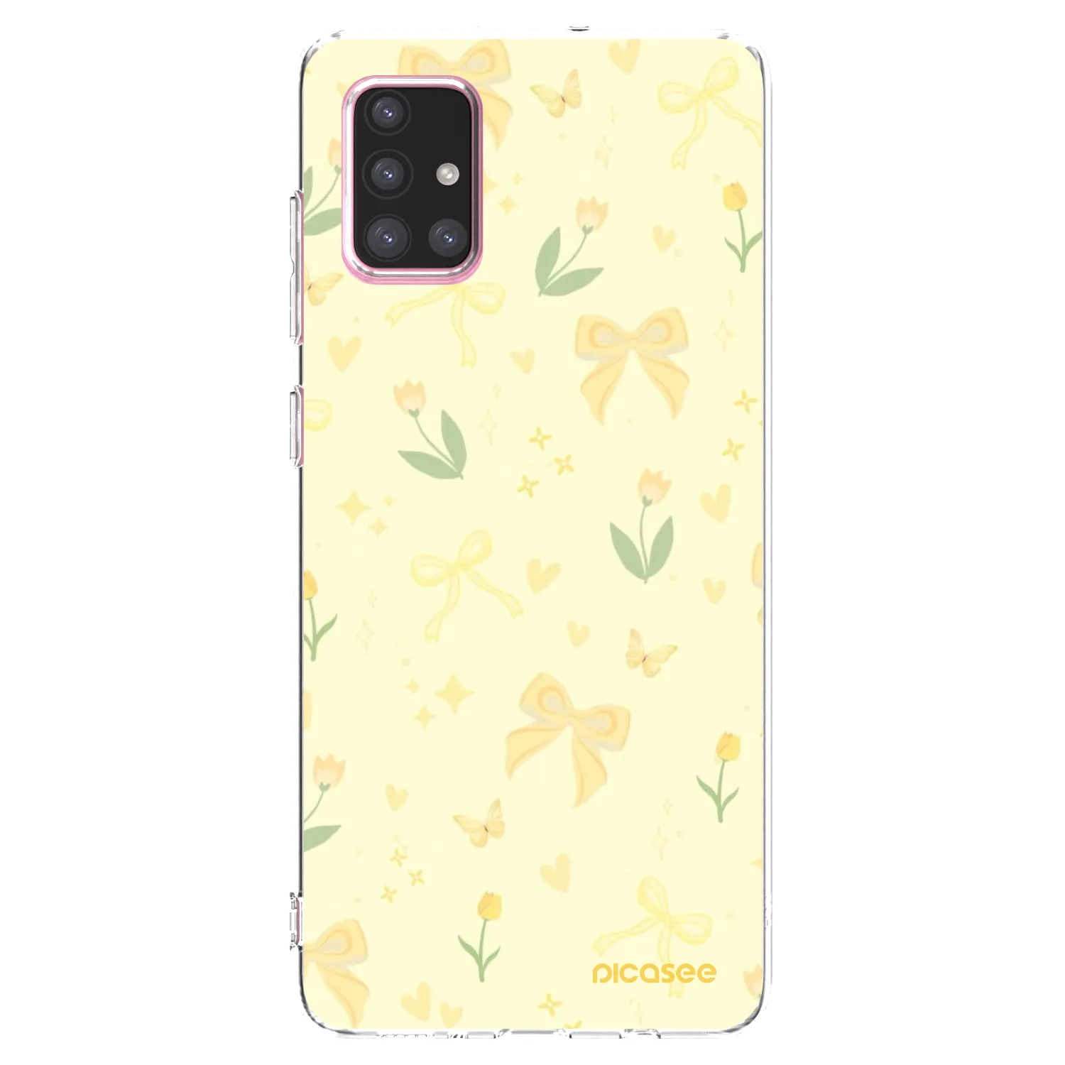 Picasee silikónový prehľadný obal pre Samsung Galaxy A71 A715F - Honey Blossom