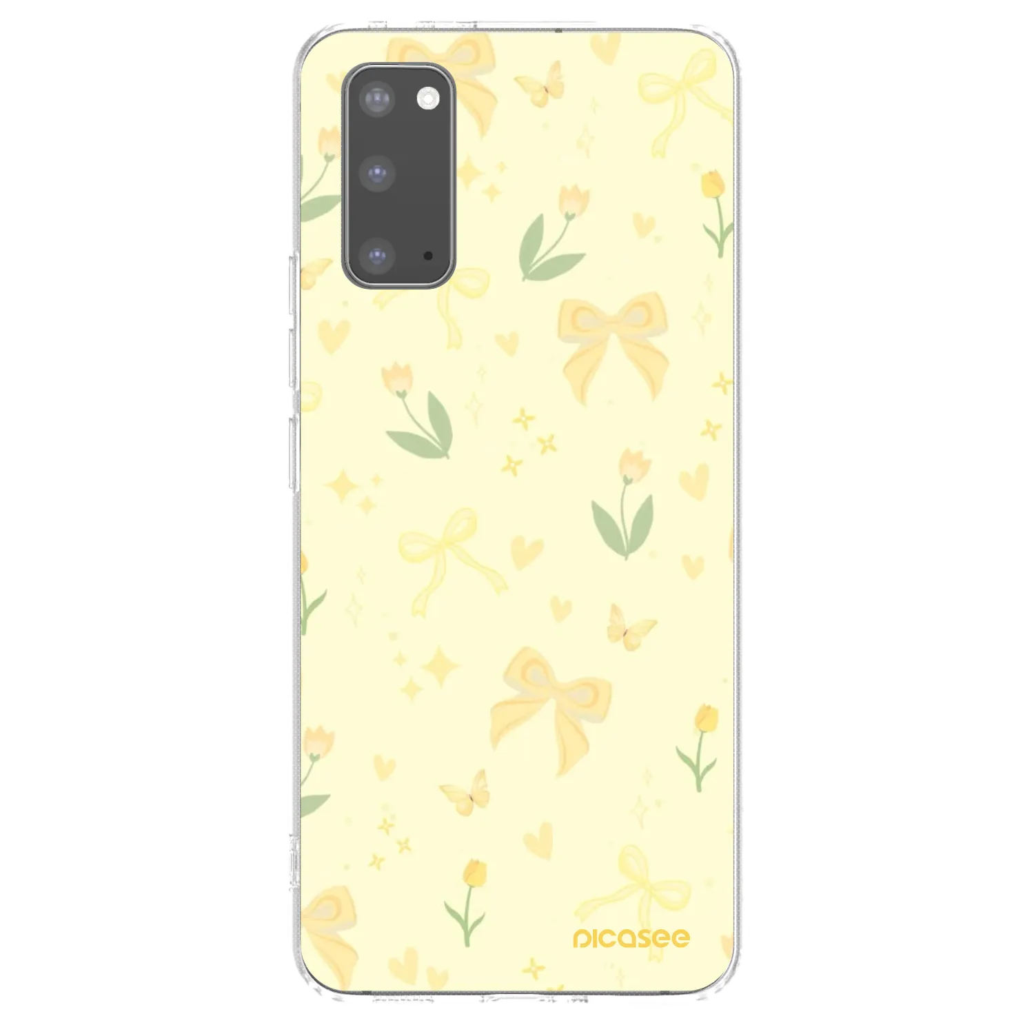 Picasee silikónový prehľadný obal pre Samsung Galaxy S20 G980F - Honey Blossom