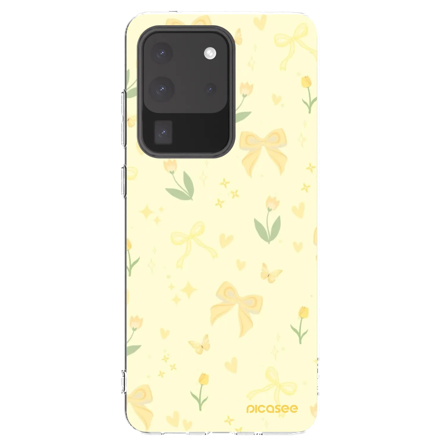 Picasee silikónový prehľadný obal pre Samsung Galaxy S20 Ultra 5G G988F - Honey Blossom