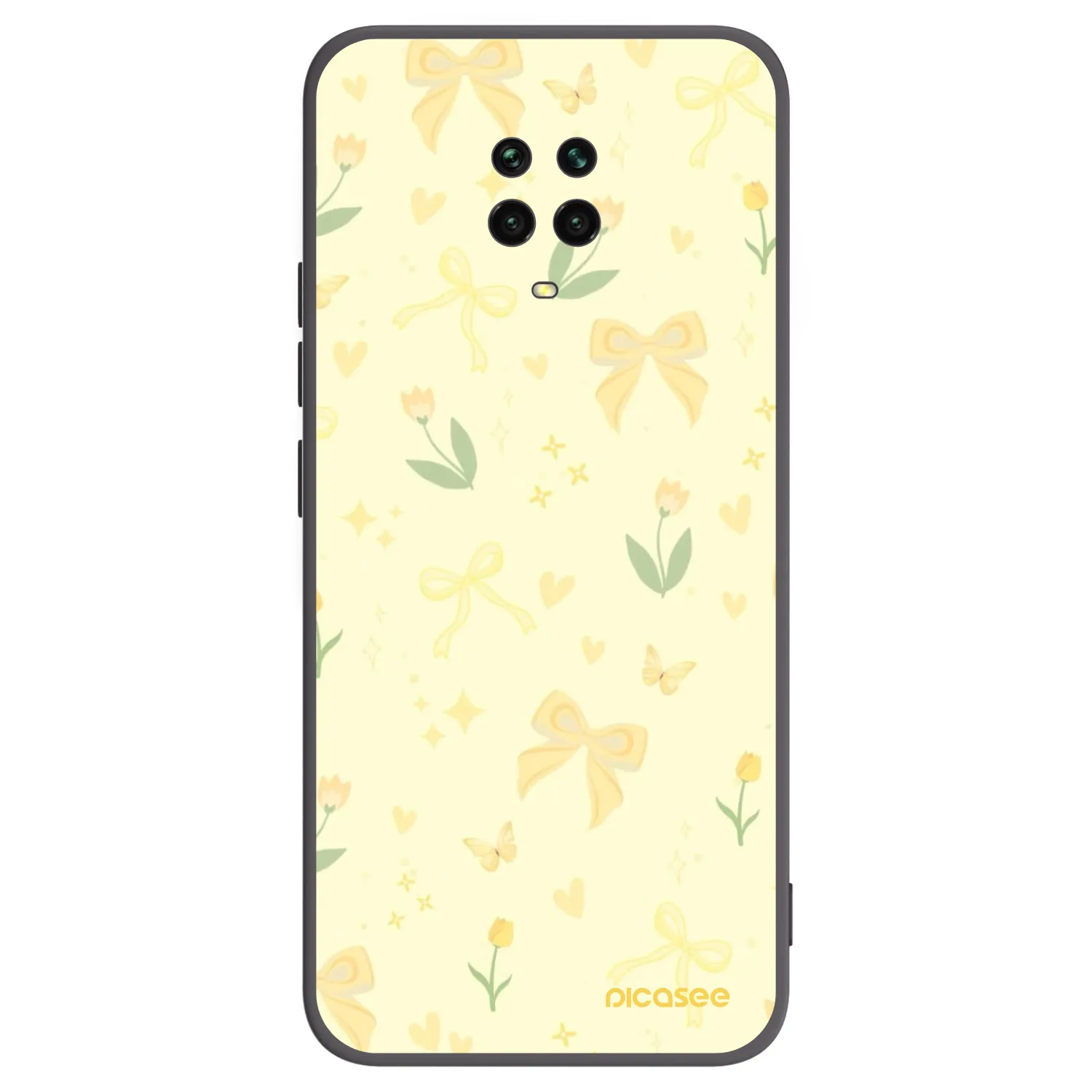 Picasee silikónový čierny obal pre Xiaomi Redmi Note 9 Pro - Honey Blossom