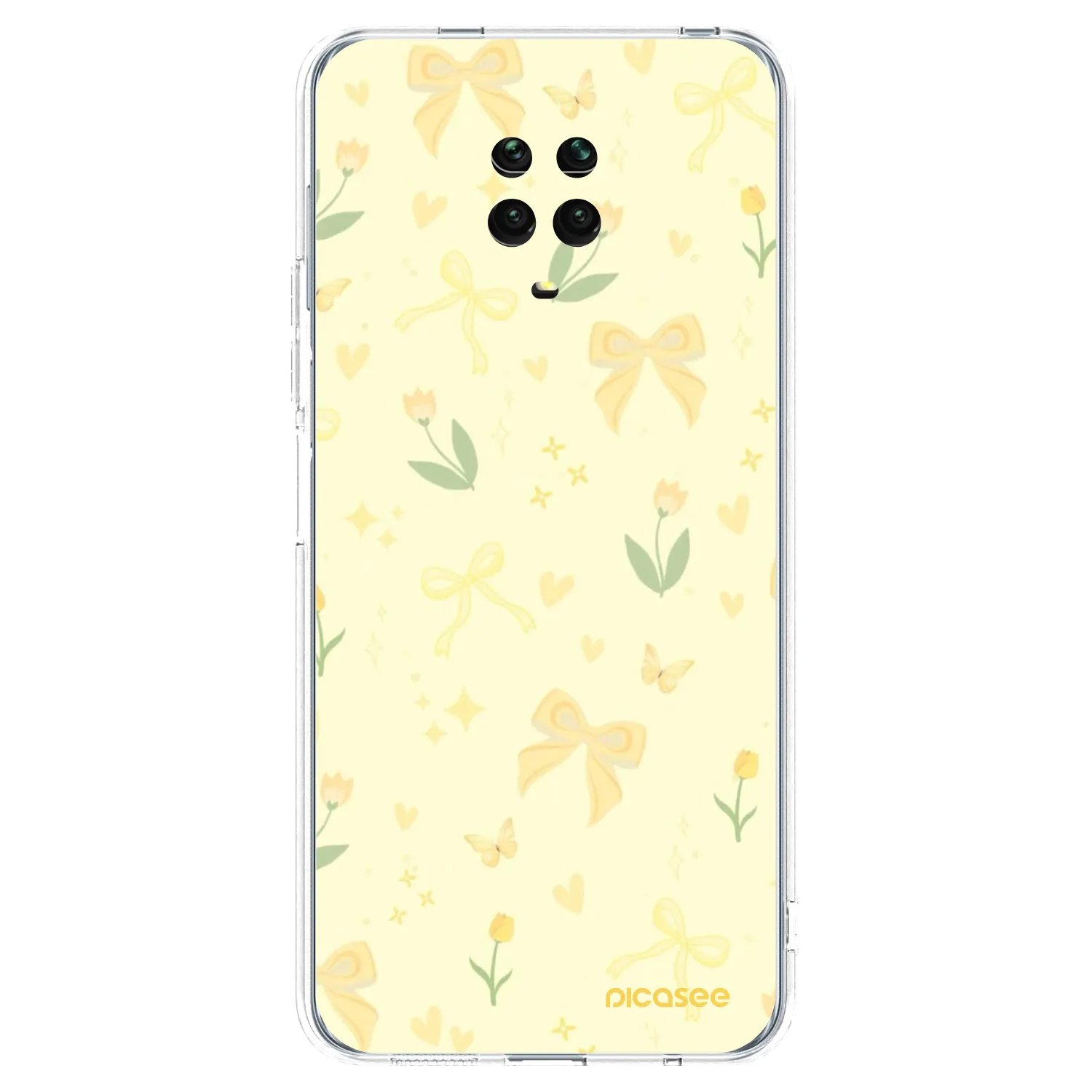 Picasee silikónový prehľadný obal pre Xiaomi Redmi Note 9S - Honey Blossom