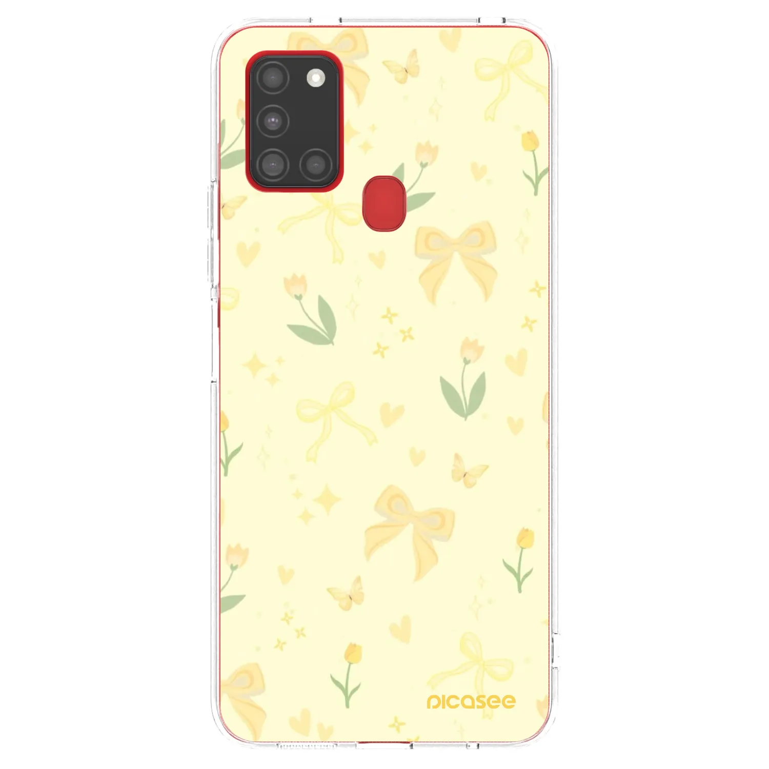 Picasee silikónový prehľadný obal pre Samsung Galaxy A21s - Honey Blossom