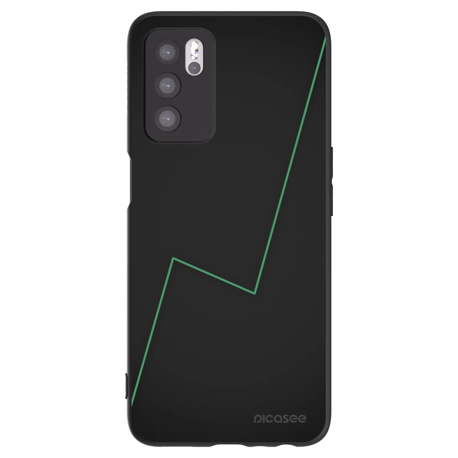 Picasee silikónový čierny obal pre OPPO A16s - Consistency