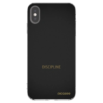 Picasee silikónový prehľadný obal pre Apple iPhone XS Max - Discipline