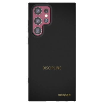 Picasee silikónový čierny obal pre Samsung Galaxy S22 Ultra 5G - Discipline