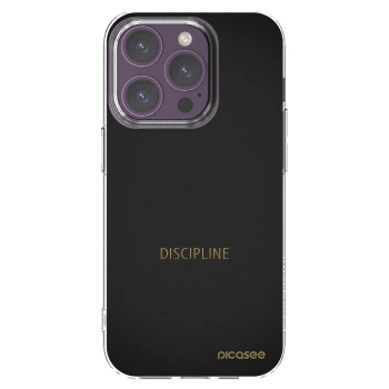 Picasee silikónový prehľadný obal pre Apple iPhone 14 Pro - Discipline