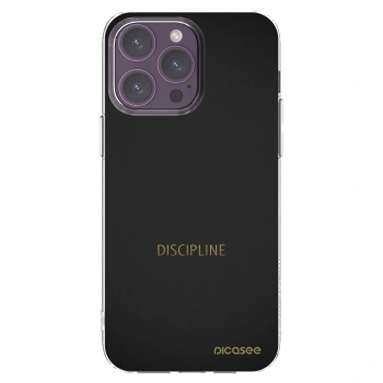 Picasee silikónový prehľadný obal pre Apple iPhone 14 Pro Max - Discipline