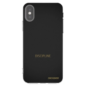 Picasee silikónový prehľadný obal pre Apple iPhone X/XS - Discipline