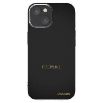 Picasee silikónový prehľadný obal pre Apple iPhone 15 - Discipline