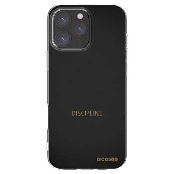 Picasee silikónový prehľadný obal pre Apple iPhone 16 Pro Max - Discipline