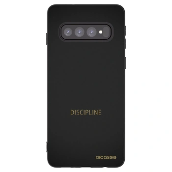 Picasee silikónový čierny obal pre Samsung Galaxy S10 G973 - Discipline
