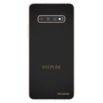 Picasee silikónový prehľadný obal pre Samsung Galaxy S10 Plus G975 - Discipline