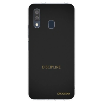 Picasee silikónový prehľadný obal pre Samsung Galaxy A40 A405F - Discipline