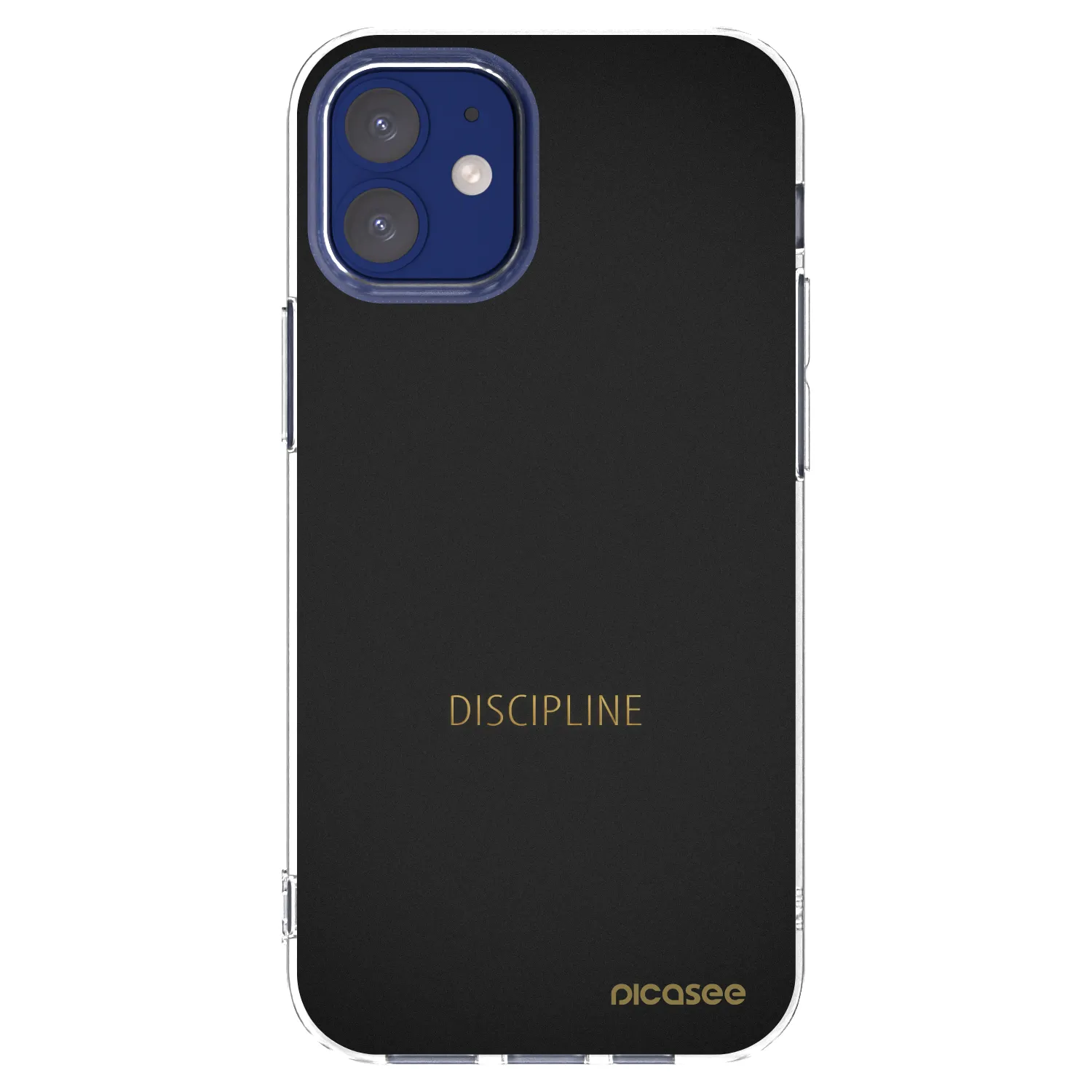 Silikónový prehľadný obal pre Apple iPhone 12 mini - Discipline
