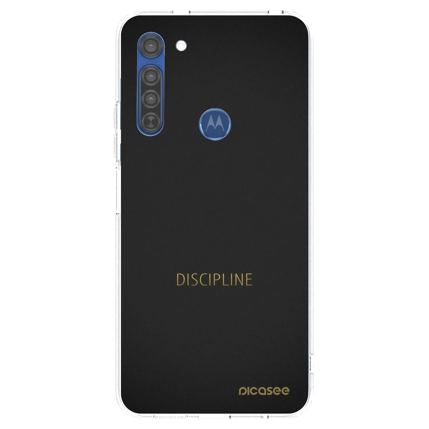 Silikónový prehľadný obal pre Motorola Moto G8 - Discipline