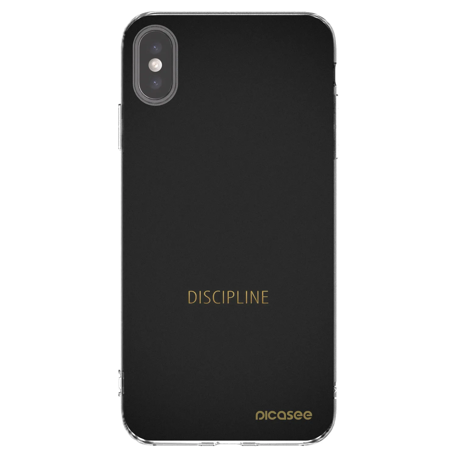 Silikónový prehľadný obal pre Apple iPhone XS Max - Discipline