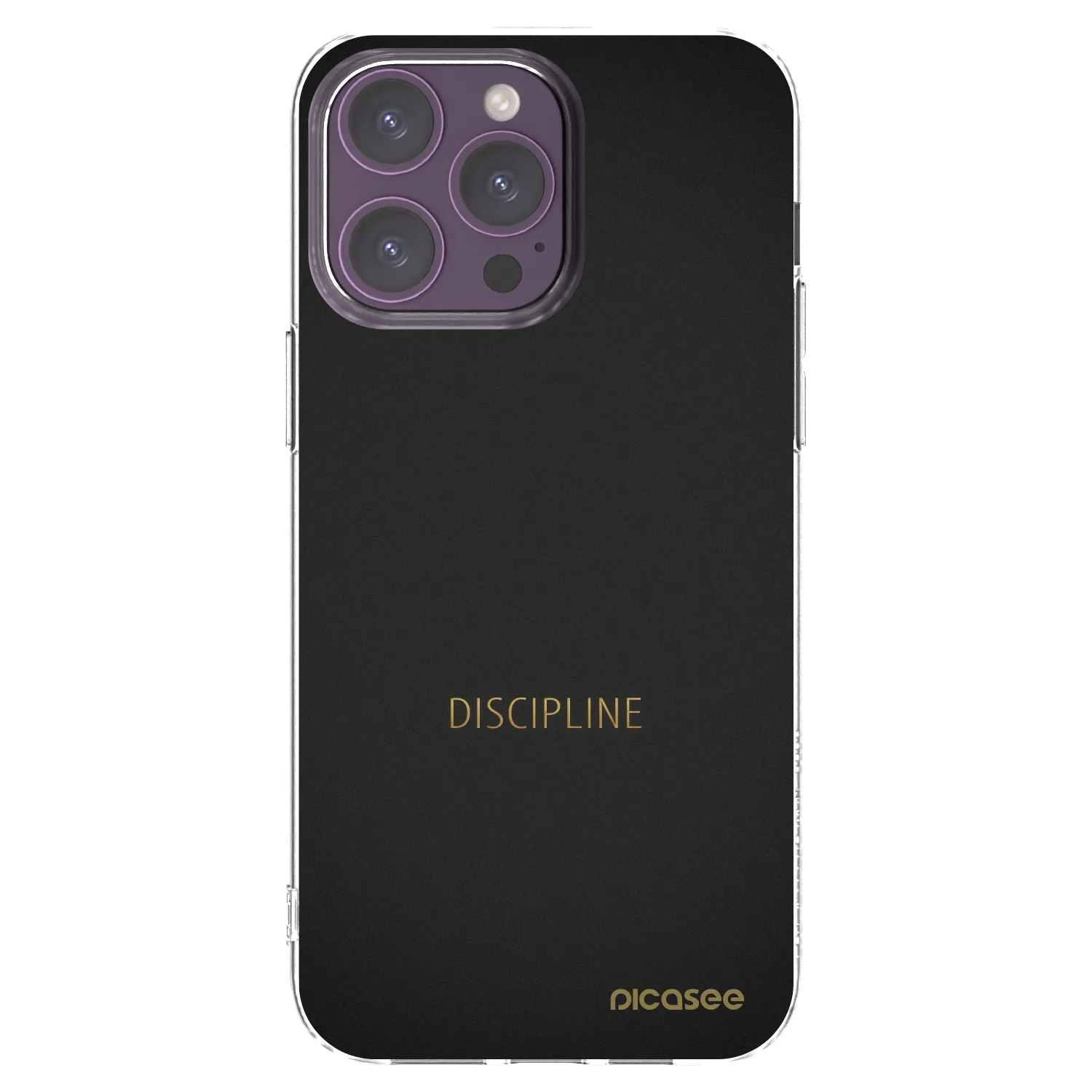 Picasee silikónový prehľadný obal pre Apple iPhone 14 Pro Max - Discipline