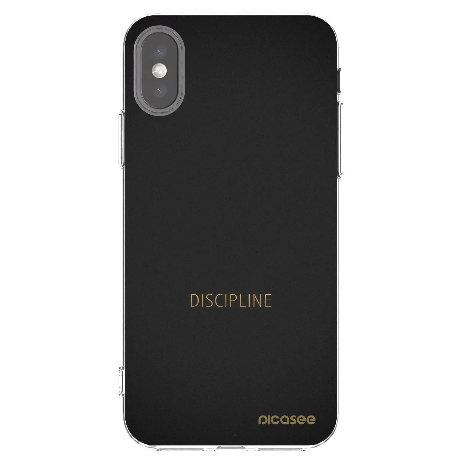 Silikónový prehľadný obal pre Apple iPhone X/XS - Discipline