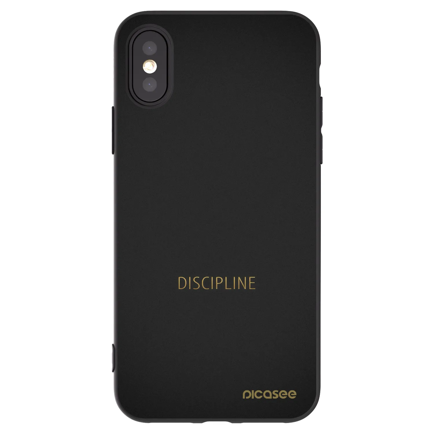 Silikónový čierny obal pre Apple iPhone X/XS - Discipline