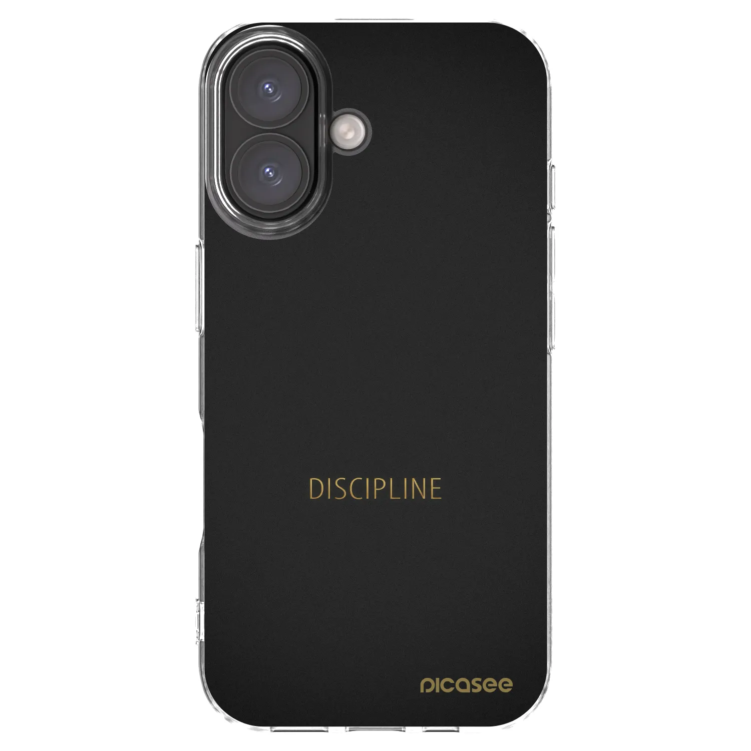 Silikónový prehľadný obal pre Apple iPhone 16 - Discipline
