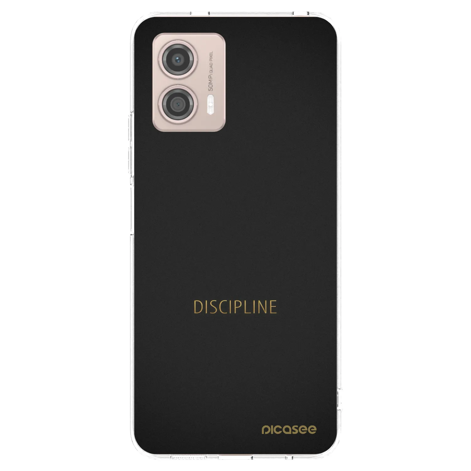 Silikónový prehľadný obal pre Motorola Moto G53 5G - Discipline