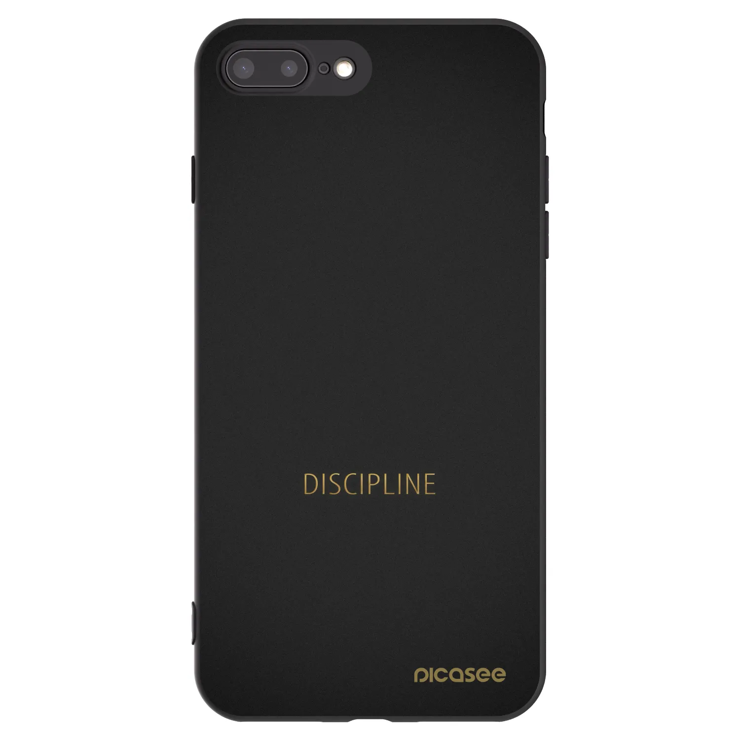 Picasee silikónový čierny obal pre Apple iPhone 8 Plus - Discipline
