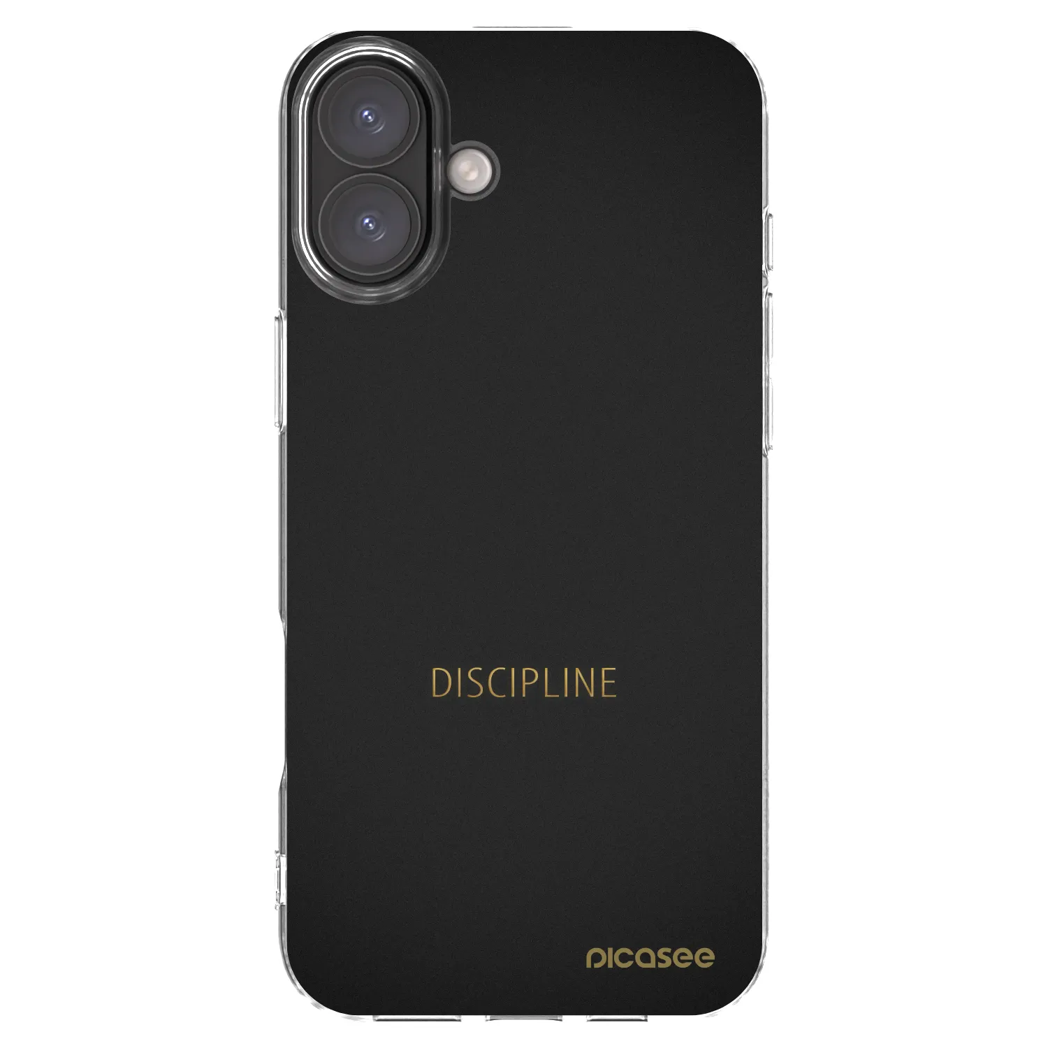 Picasee silikónový prehľadný obal pre Apple iPhone 16 Plus - Discipline