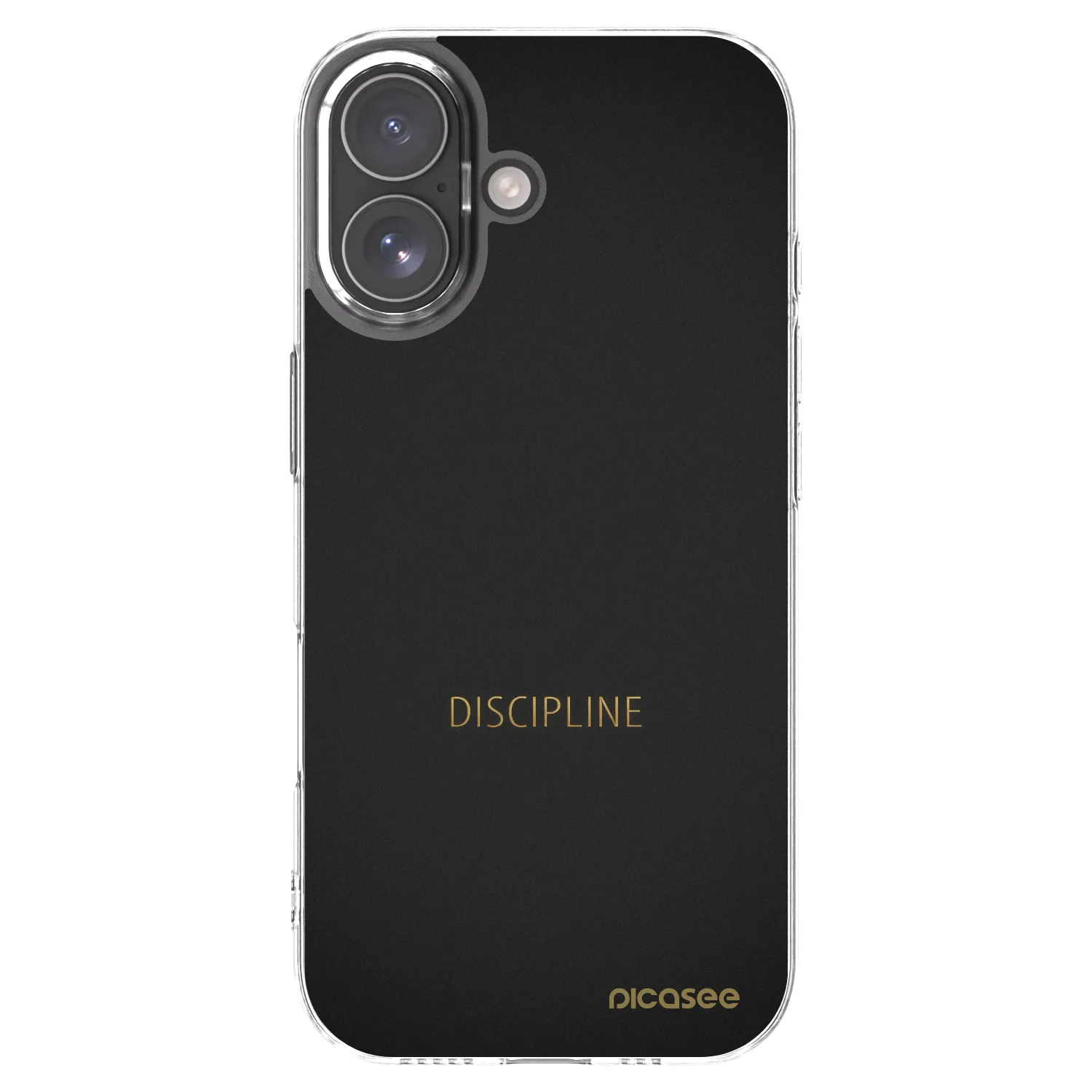 Silikónový prehľadný obal pre Apple iPhone 17 - Discipline