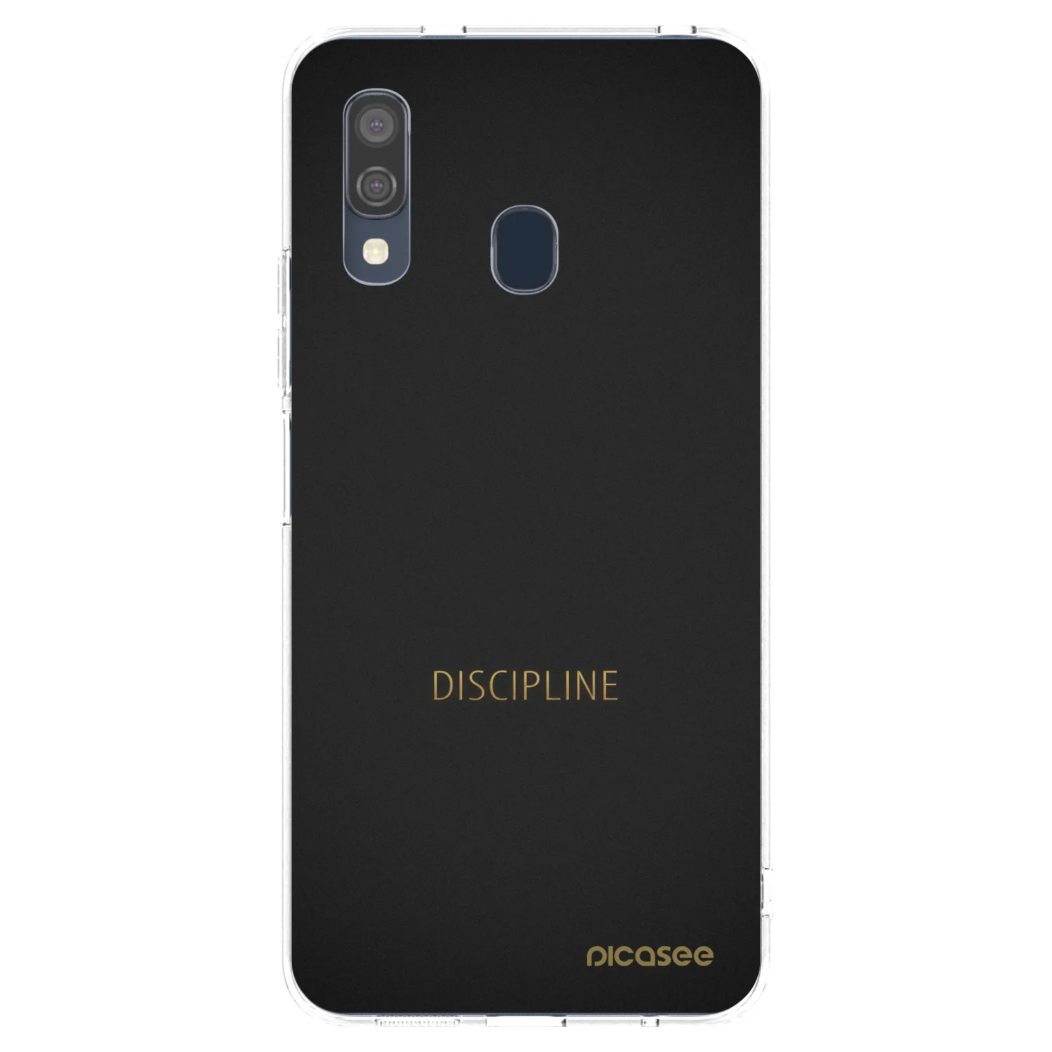 Picasee silikónový prehľadný obal pre Samsung Galaxy A40 A405F - Discipline
