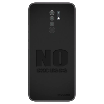 Picasee silikónový čierny obal pre Xiaomi Redmi 9 - No Excuses