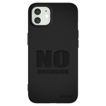Picasee silikónový čierny obal pre Apple iPhone 12 - No Excuses