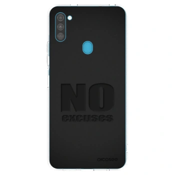 Picasee silikónový prehľadný obal pre Samsung Galaxy M11 - No Excuses