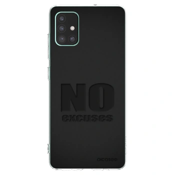 Picasee silikónový prehľadný obal pre Samsung Galaxy M51 M515F - No Excuses
