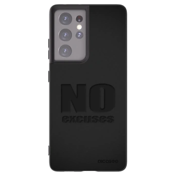 Picasee silikónový čierny obal pre Samsung Galaxy S21 Ultra 5G G998B - No Excuses