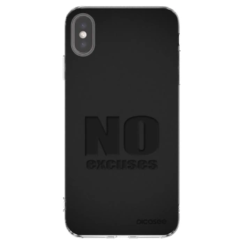 Picasee silikónový prehľadný obal pre Apple iPhone XS Max - No Excuses