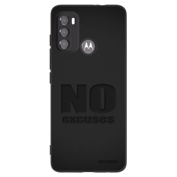 Picasee silikónový čierny obal pre Motorola Moto G60 - No Excuses