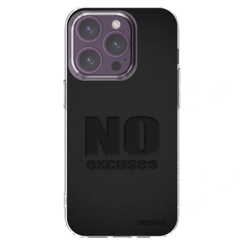 Picasee silikónový prehľadný obal pre Apple iPhone 14 Pro - No Excuses