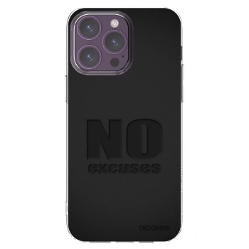 Picasee silikónový prehľadný obal pre Apple iPhone 14 Pro Max - No Excuses