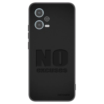 Picasee silikónový čierny obal pre Xiaomi Redmi Note 12 5G - No Excuses