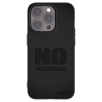 Picasee silikónový čierny obal pre Apple iPhone 15 Pro - No Excuses