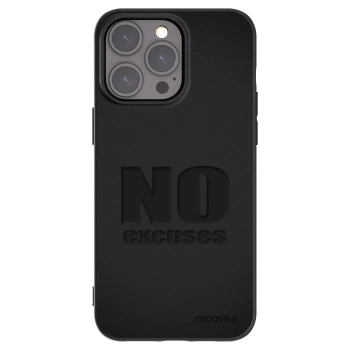 Picasee silikónový čierny obal pre Apple iPhone 15 Pro Max - No Excuses