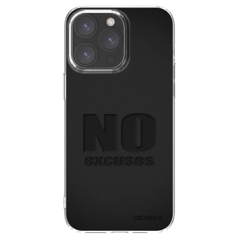 Picasee silikónový prehľadný obal pre Apple iPhone 15 Pro Max - No Excuses