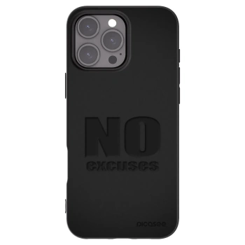Picasee silikónový čierny obal pre Apple iPhone 16 Pro Max - No Excuses