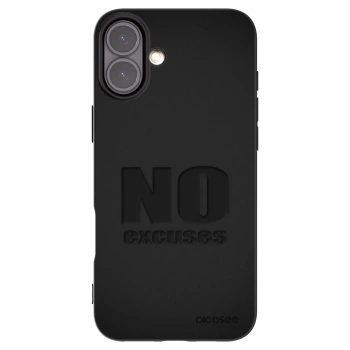Picasee silikónový čierny obal pre Apple iPhone 16 Plus - No Excuses