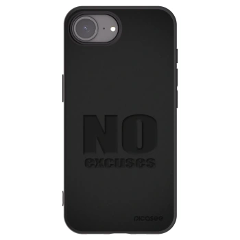 Picasee silikónový čierny obal pre Apple iPhone 16e - No Excuses