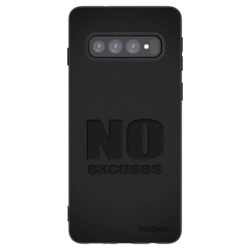 Picasee silikónový čierny obal pre Samsung Galaxy S10 G973 - No Excuses