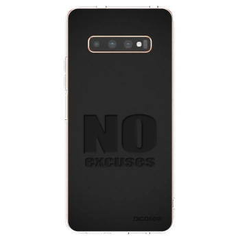 Picasee silikónový prehľadný obal pre Samsung Galaxy S10 Plus G975 - No Excuses