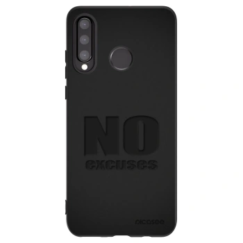 Picasee silikónový čierny obal pre Huawei P30 Lite - No Excuses